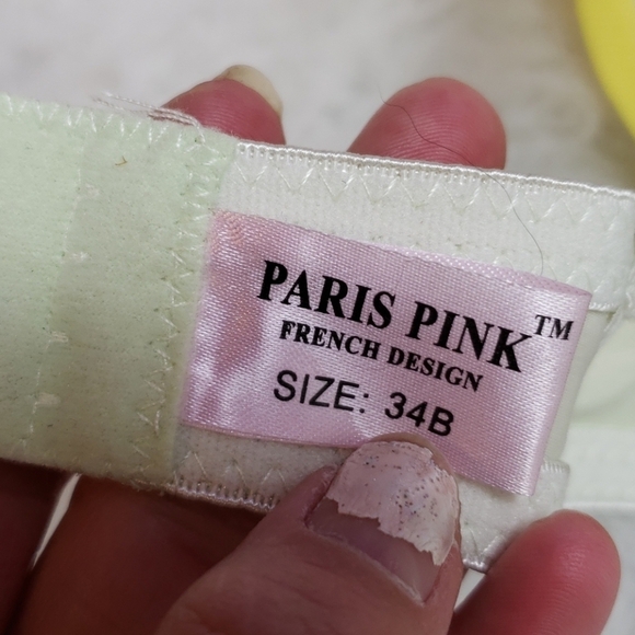 NWT yellow & green lace bra size 34B - Picture 8 of 8